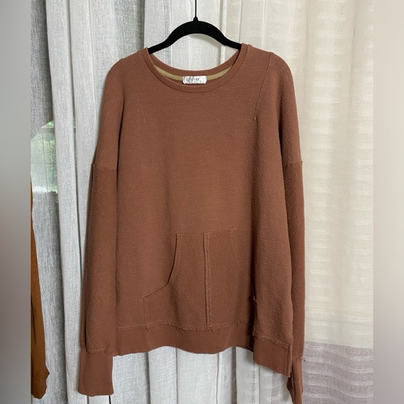 KOLLAR The Textured Pullover Burgundy Size Large - Picture 11 of 11